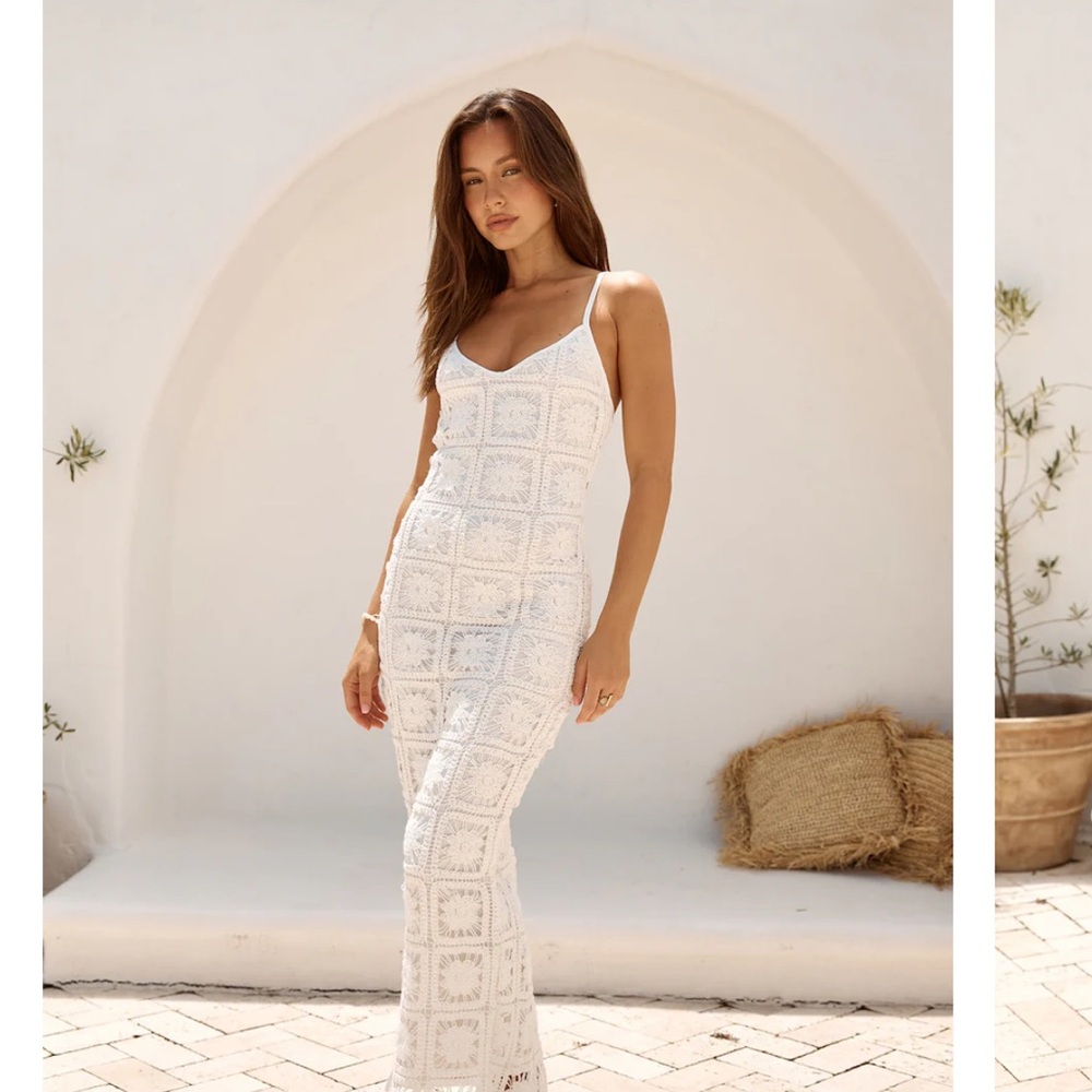 Beach Avenue Maxi Dress White